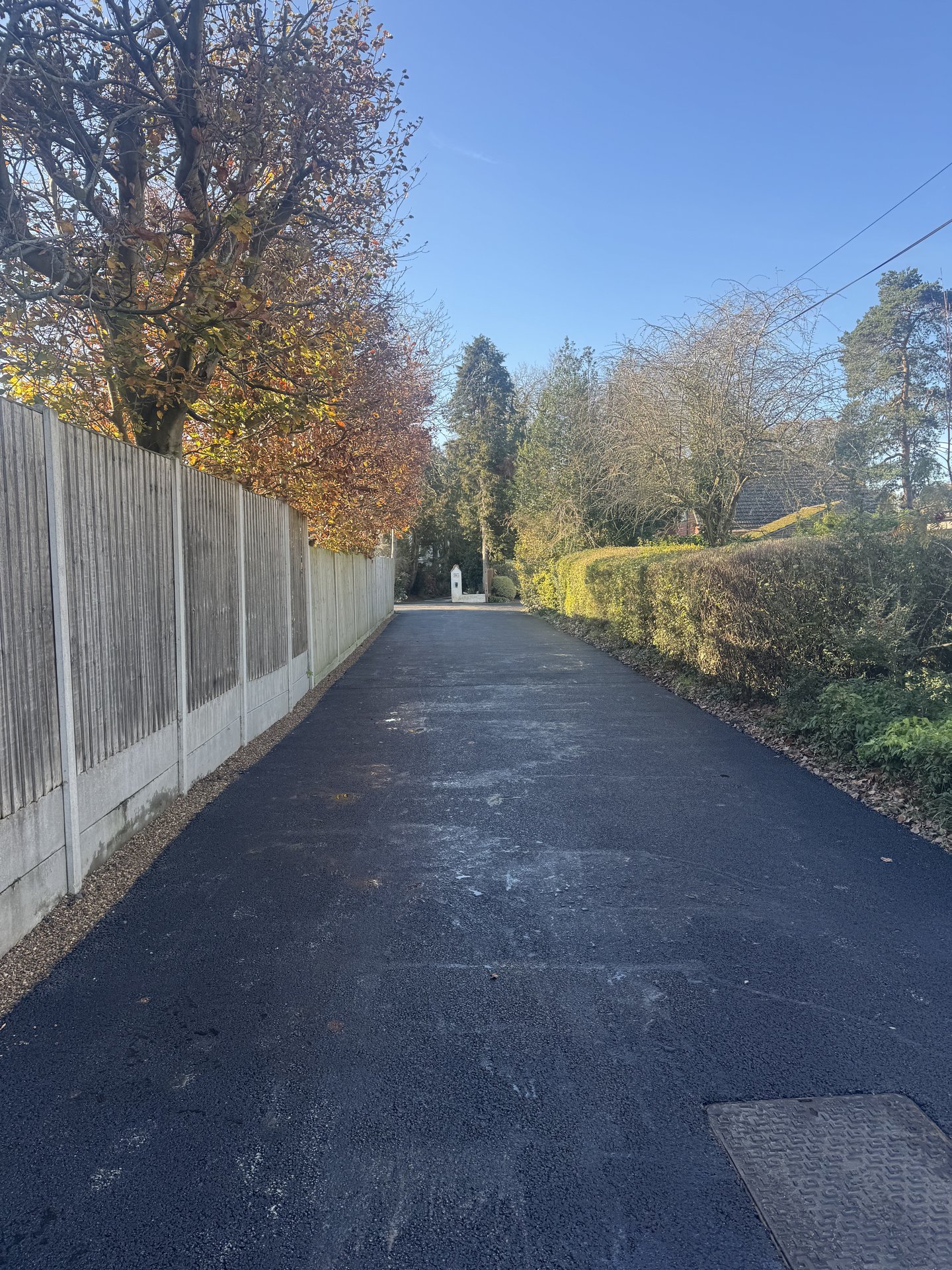 A second view of the Hayes Close surfacing project