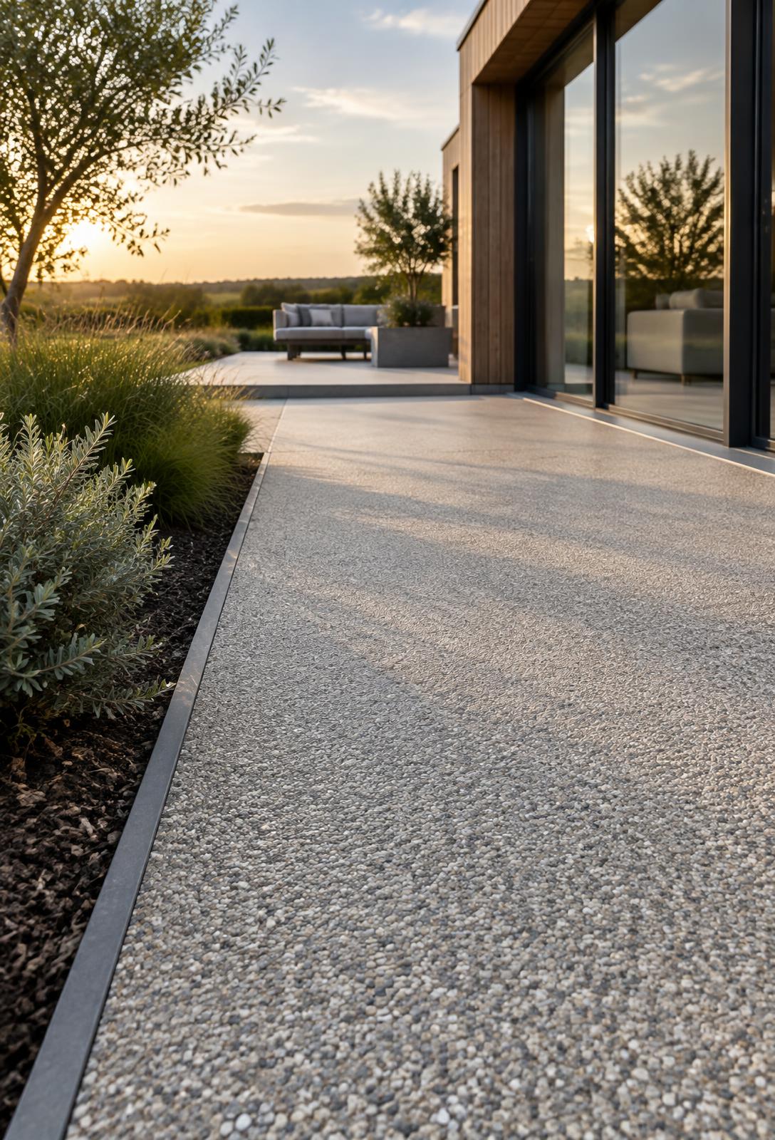 Detailed resin-bound surface